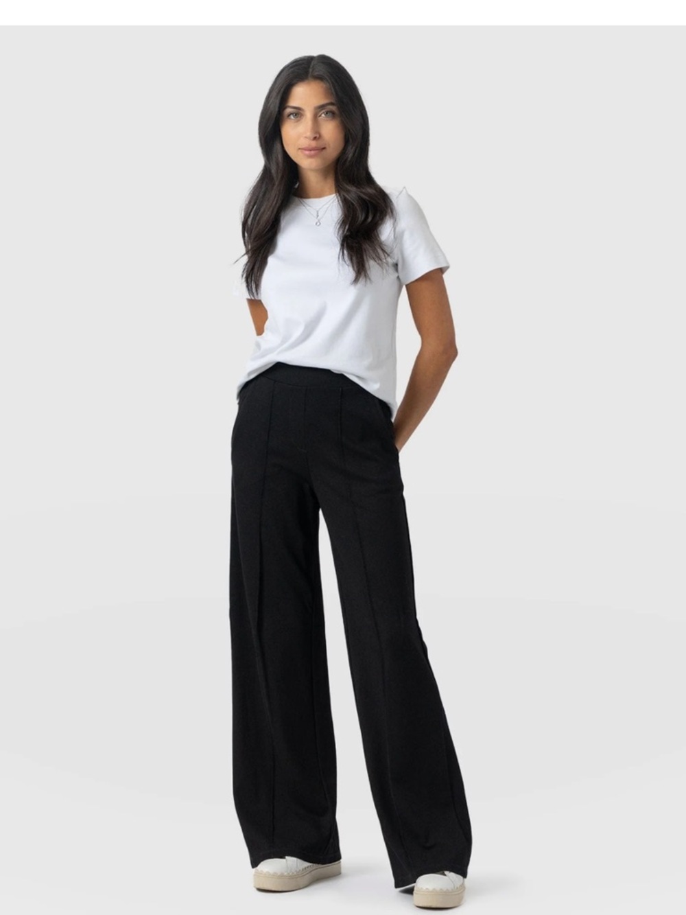 Wide Leg High-Rise wide Black Trousers